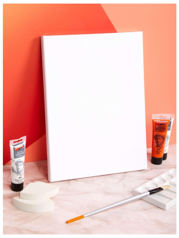 Холст на подрамнике Комус Арт 30х40см, 100% хлопок, мелкое зерно, 280 г/м2