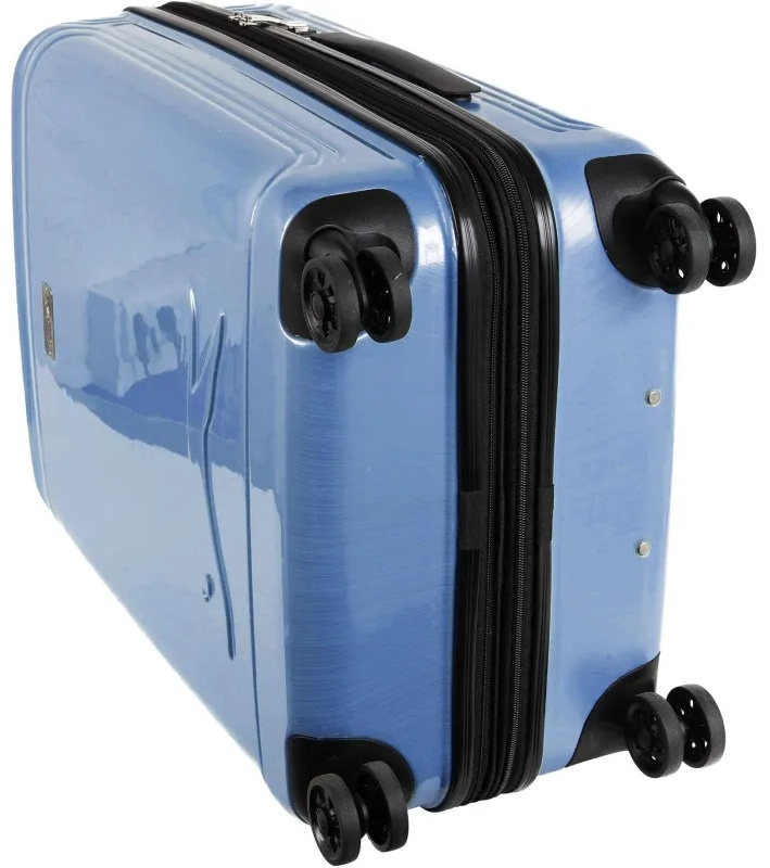 Чемодан Р1936 (3-ой) D.Blue синий (24) пластик ABS средний