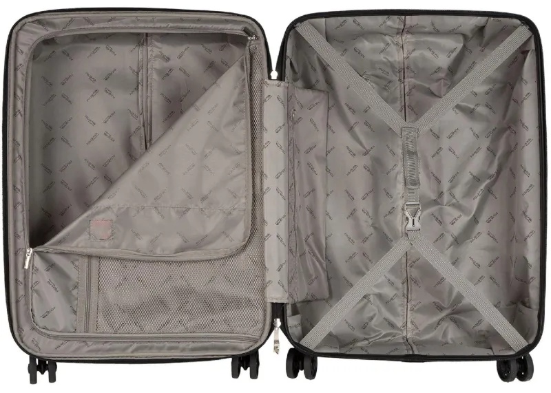 Чемодан Р1936 (3-ой) D.Blue синий (24) пластик ABS средний