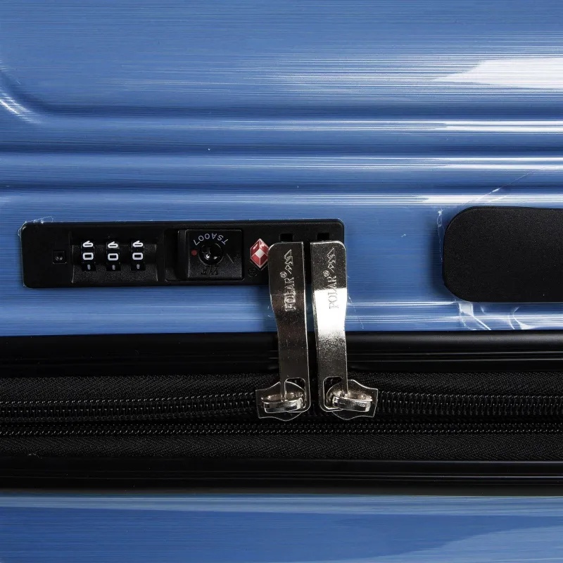 Чемодан Р1936 (3-ой) D.Blue синий (24) пластик ABS средний