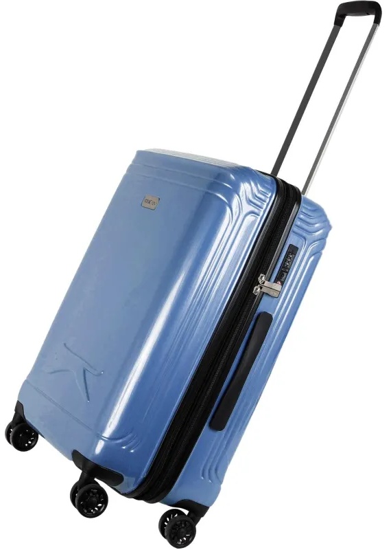 Чемодан Р1936 (3-ой) D.Blue синий (24) пластик ABS средний