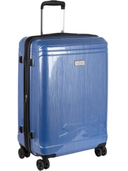 Чемодан Р1936 (3-ой) D.Blue синий (24) пластик ABS средний