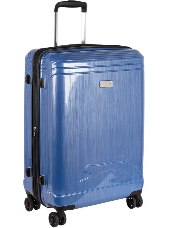 Чемодан Р1936 (3-ой) D.Blue синий (24) пластик ABS средний