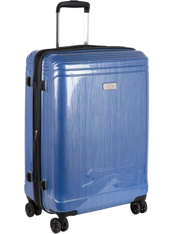 Чемодан Р1936 (3-ой) D.Blue синий (24) пластик ABS средний