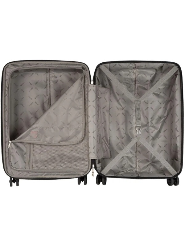 Чемодан Р1936 (3-ой) D.Blue синий (24) пластик ABS средний