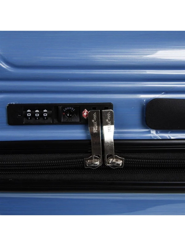 Чемодан Р1936 (3-ой) D.Blue синий (24) пластик ABS средний