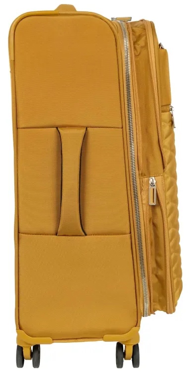 Чемодан Р2007 (3-ой) Yellow желтый (24) тканевый облегченный средний
