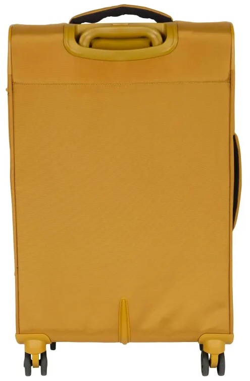 Чемодан Р2007 (3-ой) Yellow желтый (24) тканевый облегченный средний