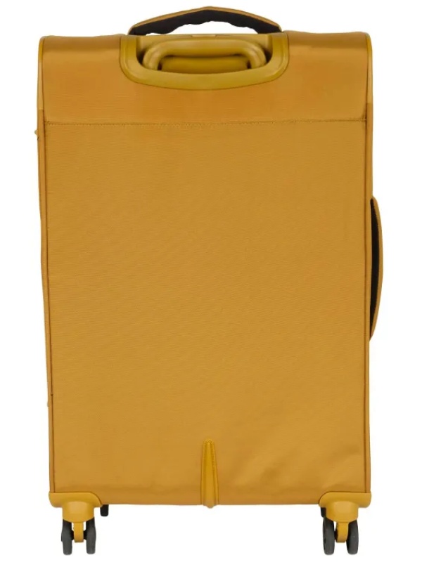 Чемодан Р2007 (3-ой) Yellow желтый (24) тканевый облегченный средний