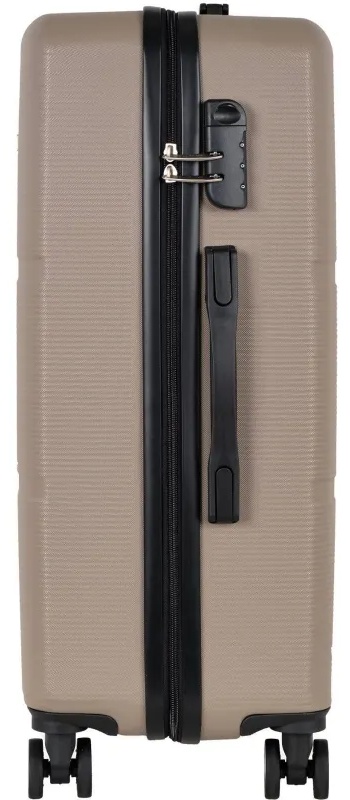 Чемодан Р612 (3-ой) бежевый Camel  (24) пластик ABS средний
