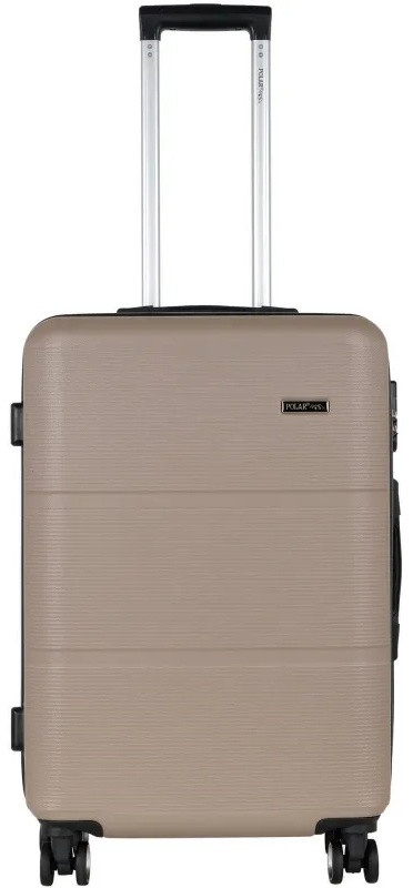Чемодан Р612 (3-ой) бежевый Camel  (24) пластик ABS средний