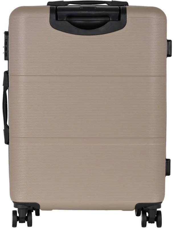 Чемодан Р612 (3-ой) бежевый Camel  (24) пластик ABS средний