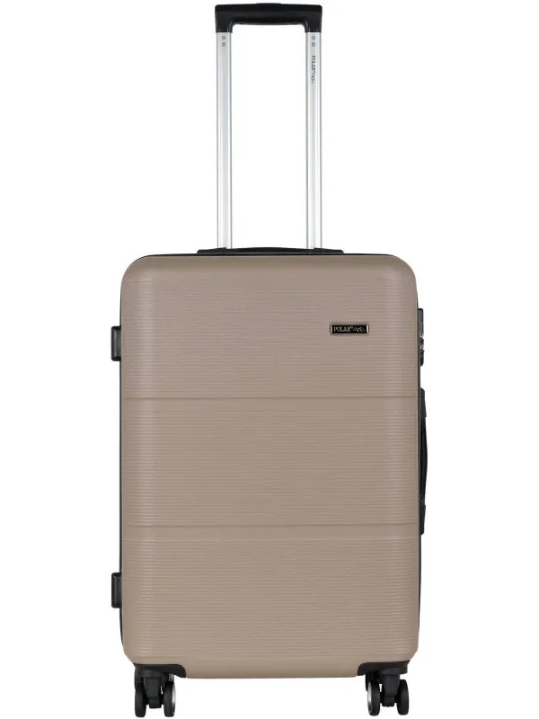 Чемодан Р612 (3-ой) бежевый Camel  (24) пластик ABS средний