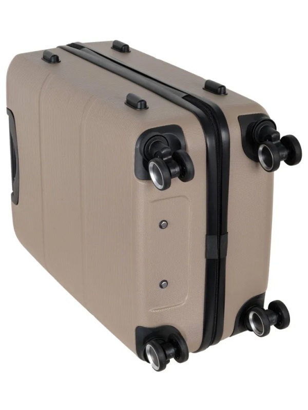 Чемодан Р612 (3-ой) бежевый Camel  (24) пластик ABS средний