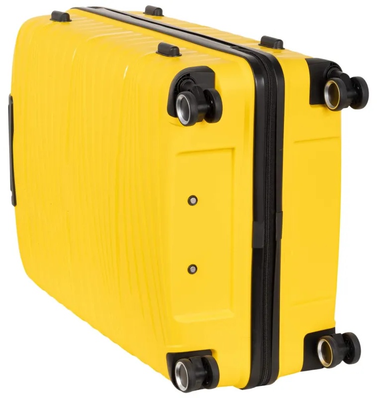 Чемодан РР820 (3-ой) Yellow желтый (28) пластик PP (полипропилен)  большой