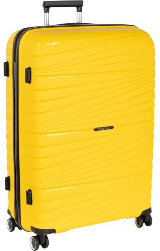 Чемодан РР820 (3-ой) Yellow желтый (28) пластик PP (полипропилен)  большой