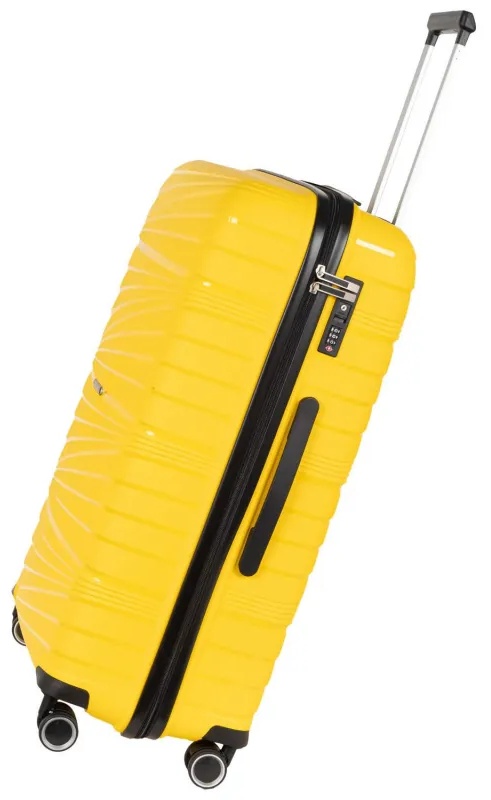 Чемодан РР820 (3-ой) Yellow желтый (28) пластик PP (полипропилен)  большой