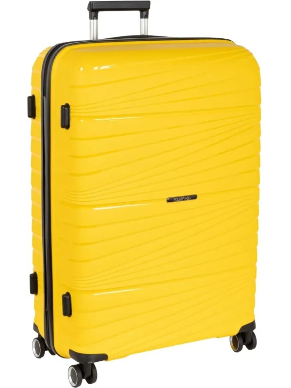 Чемодан РР820 (3-ой) Yellow желтый (28) пластик PP (полипропилен)  большой