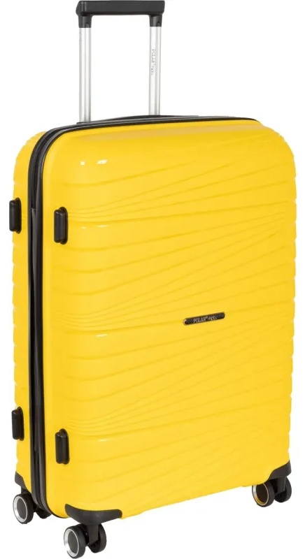Чемодан РР820 (3-ой) Yellow желтый (24) пластик PP (полипропилен)  средний
