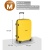 Чемодан РР820 (3-ой) Yellow желтый (24) пластик PP (полипропилен)  средний