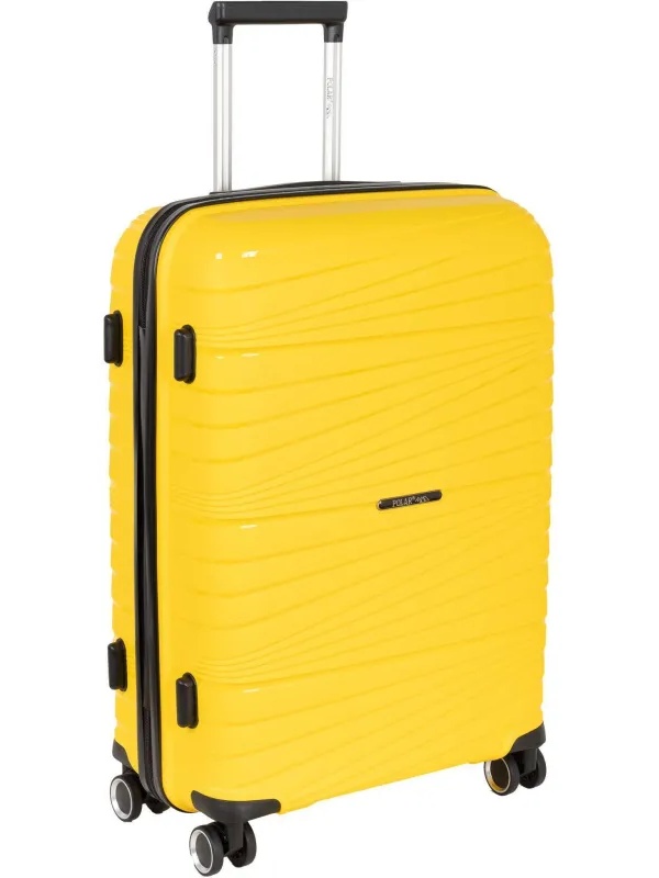 Чемодан РР820 (3-ой) Yellow желтый (24) пластик PP (полипропилен)  средний