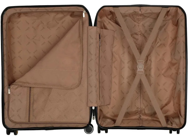 Чемодан РР819 (2-ой) Yellow желтый (24) пластик PP (полипропилен)  средний