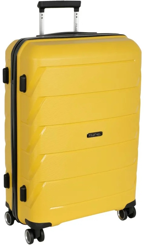 Чемодан РР819 (2-ой) Yellow желтый (24) пластик PP (полипропилен)  средний