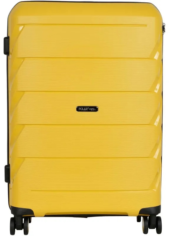 Чемодан РР819 (2-ой) Yellow желтый (24) пластик PP (полипропилен)  средний