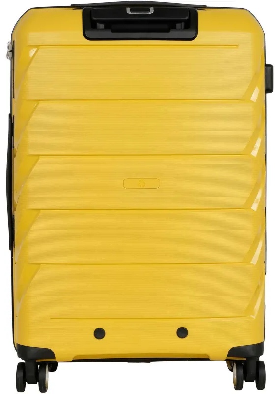 Чемодан РР819 (2-ой) Yellow желтый (24) пластик PP (полипропилен)  средний