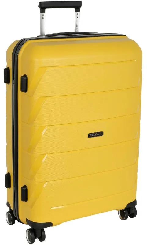 Чемодан РР819 (2-ой) Yellow желтый (24) пластик PP (полипропилен)  средний