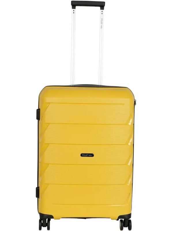 Чемодан РР819 (2-ой) Yellow желтый (24) пластик PP (полипропилен)  средний