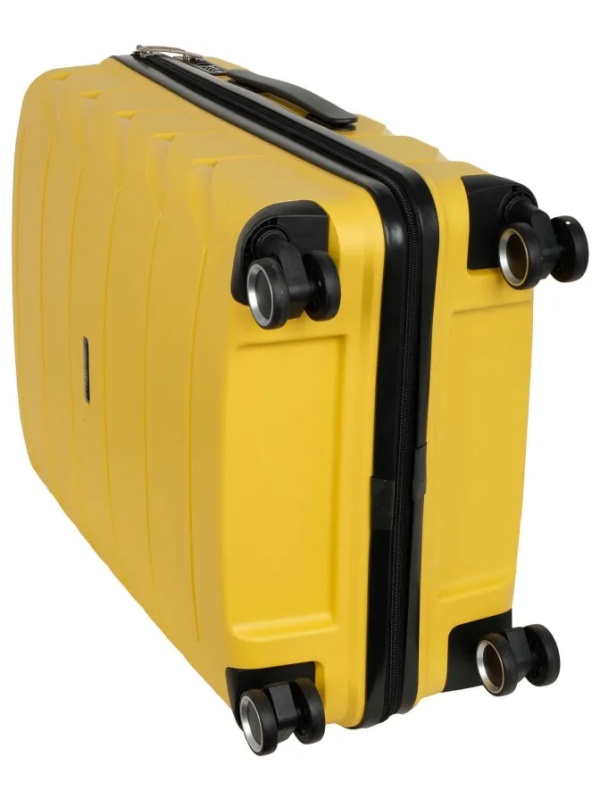 Чемодан РР819 (2-ой) Yellow желтый (24) пластик PP (полипропилен)  средний
