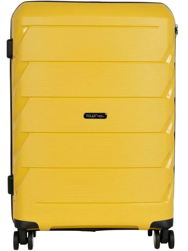 Чемодан РР819 (2-ой) Yellow желтый (24) пластик PP (полипропилен)  средний