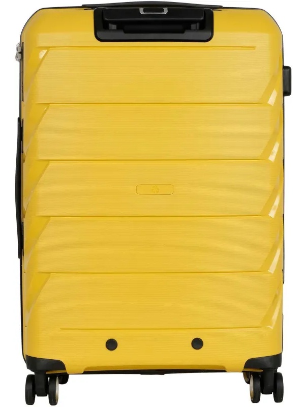 Чемодан РР819 (2-ой) Yellow желтый (24) пластик PP (полипропилен)  средний