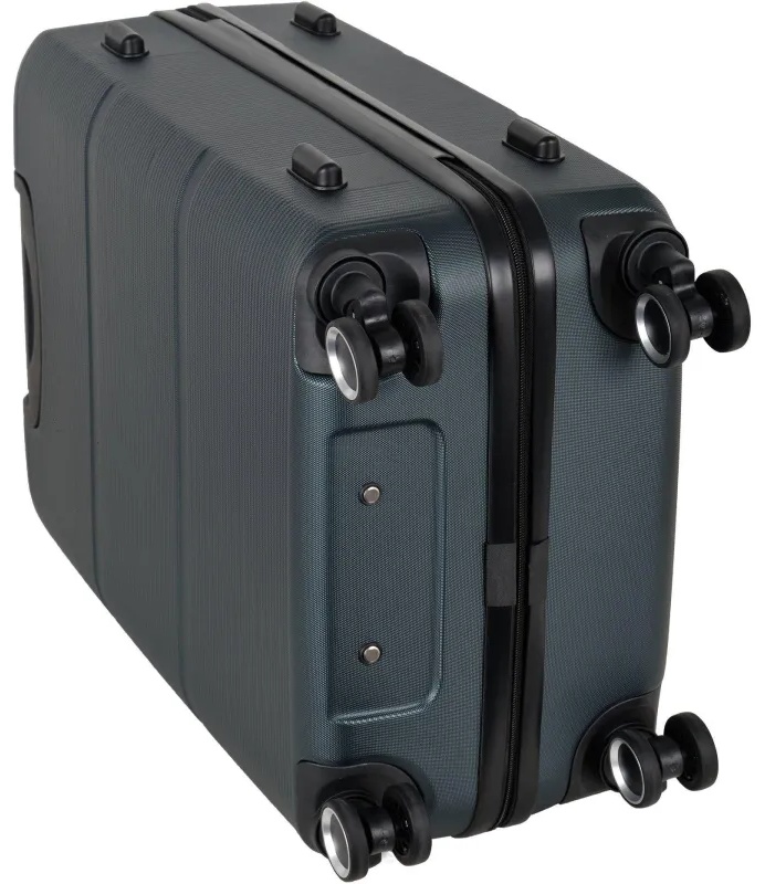 Чемодан Р612 (3-ой) зеленый Green  (24) пластик ABS средний