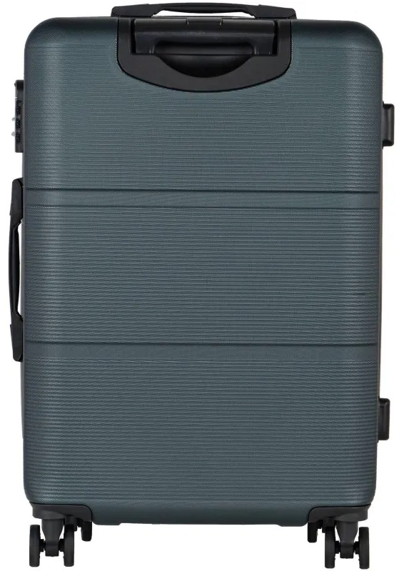 Чемодан Р612 (3-ой) зеленый Green  (24) пластик ABS средний