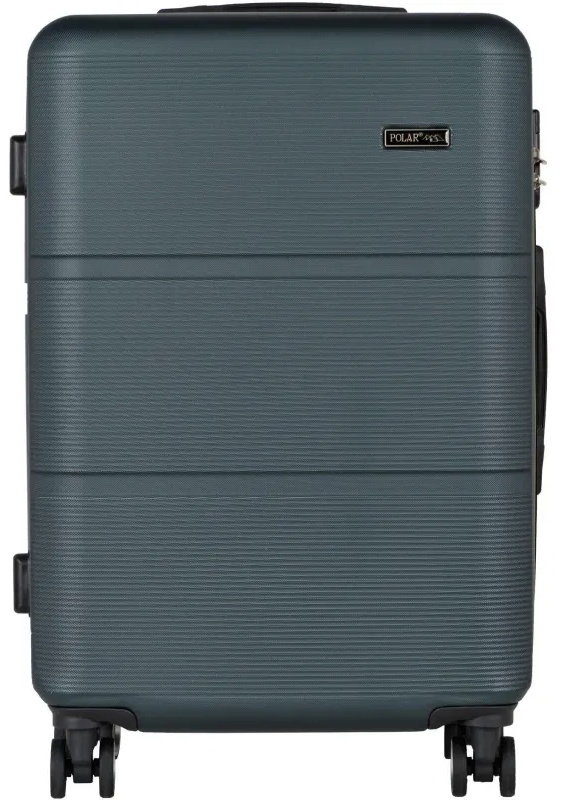 Чемодан Р612 (3-ой) зеленый Green  (24) пластик ABS средний