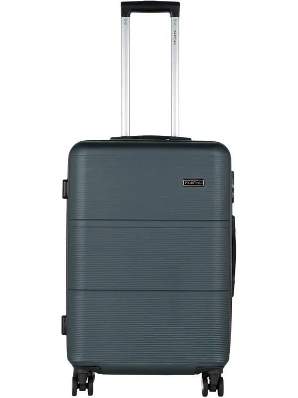 Чемодан Р612 (3-ой) зеленый Green  (24) пластик ABS средний