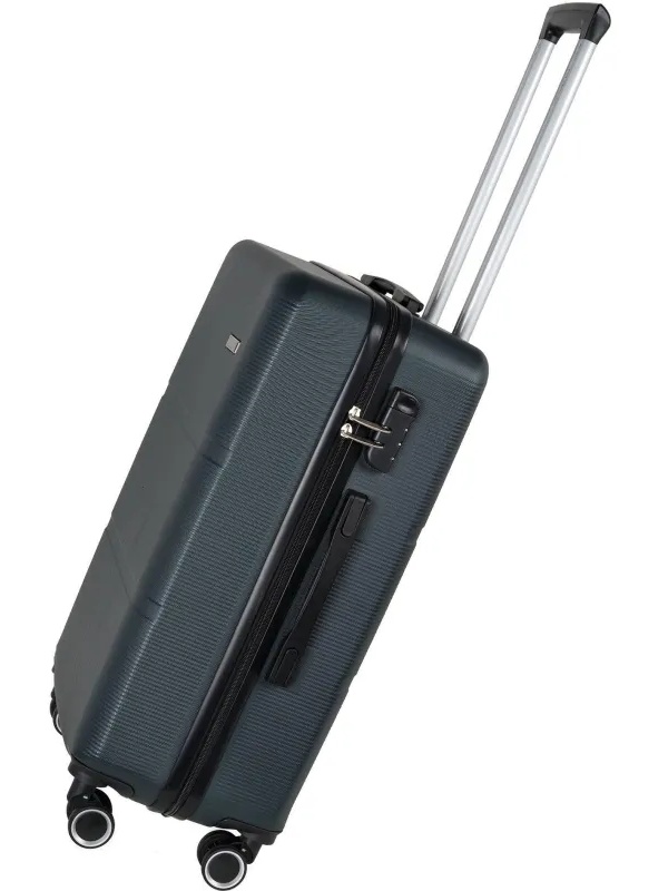 Чемодан Р612 (3-ой) зеленый Green  (24) пластик ABS средний