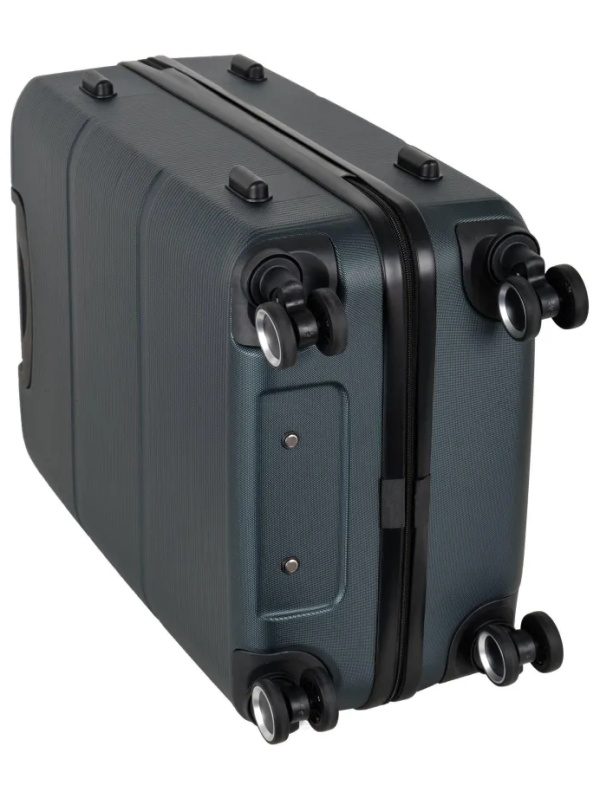 Чемодан Р612 (3-ой) зеленый Green  (24) пластик ABS средний