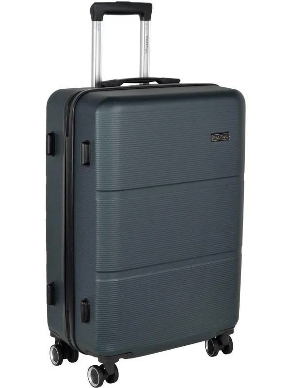 Чемодан Р612 (3-ой) зеленый Green  (24) пластик ABS средний