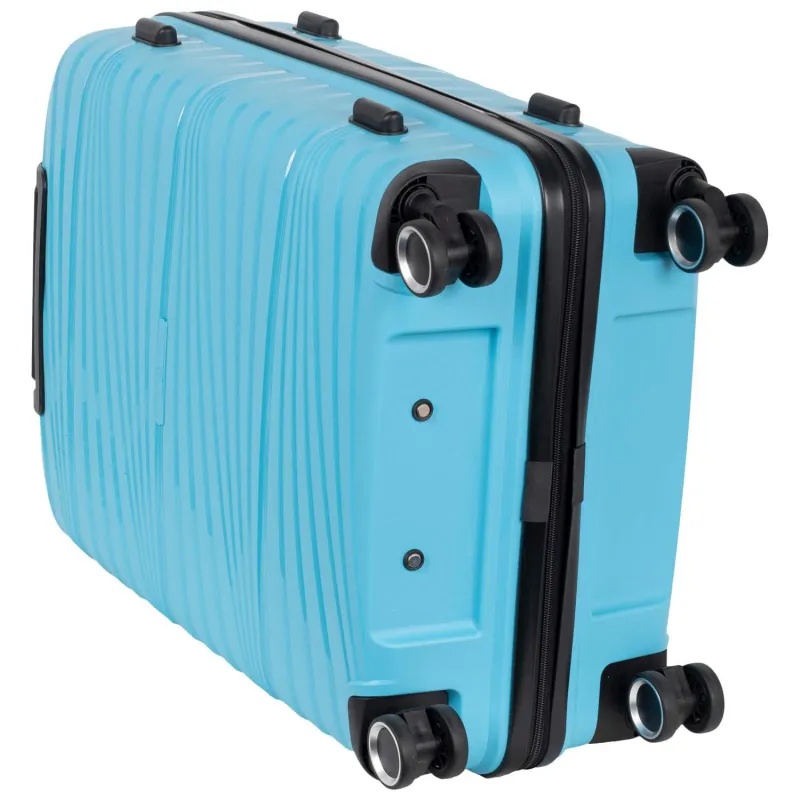 Чемодан РР820 (3-ой) Blue синий (24) пластик PP (полипропилен)  средний