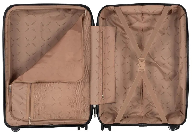 Чемодан РР820 (3-ой) Blue синий (24) пластик PP (полипропилен)  средний