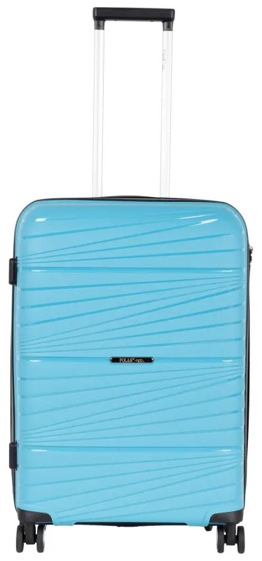 Чемодан РР820 (3-ой) Blue синий (24) пластик PP (полипропилен)  средний