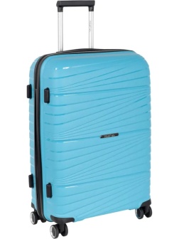 Чемодан РР820 (3-ой) Blue синий (24) пластик PP (полипропилен)  средний