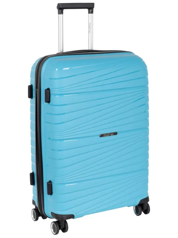 Чемодан РР820 (3-ой) Blue синий (24) пластик PP (полипропилен)  средний