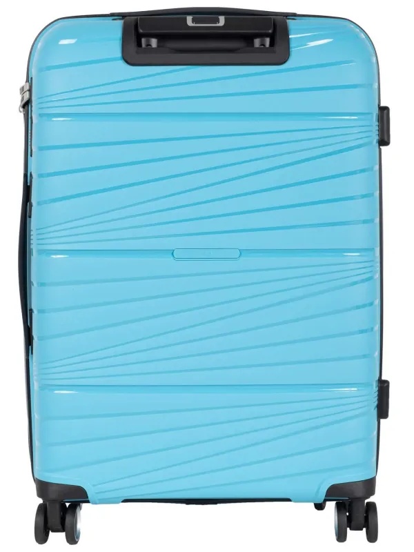 Чемодан РР820 (3-ой) Blue синий (24) пластик PP (полипропилен)  средний