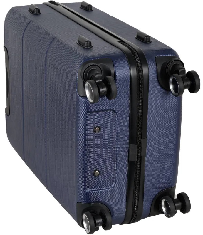 Чемодан Р612 (3-ой) синий D.Blue (24) пластик ABS средний