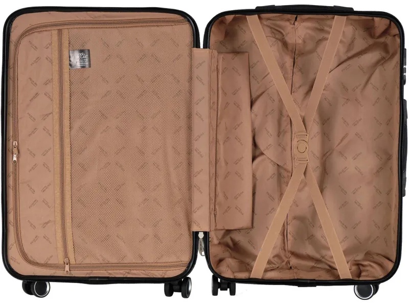 Чемодан Р612 (3-ой) синий D.Blue (24) пластик ABS средний