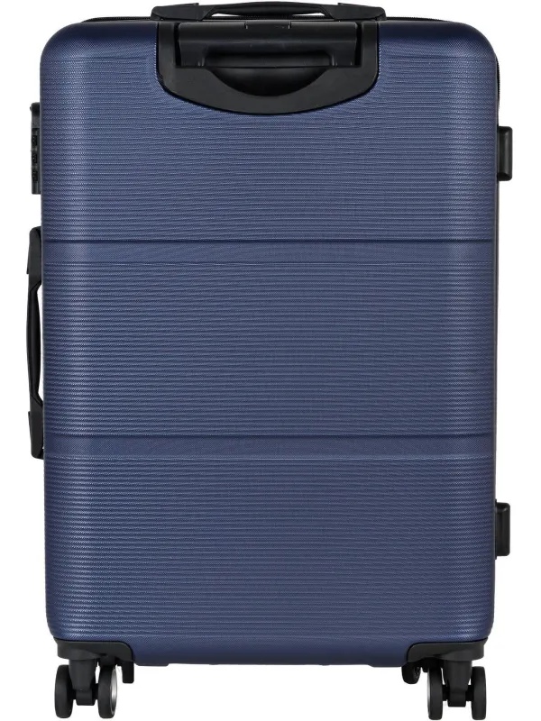 Чемодан Р612 (3-ой) синий D.Blue (24) пластик ABS средний